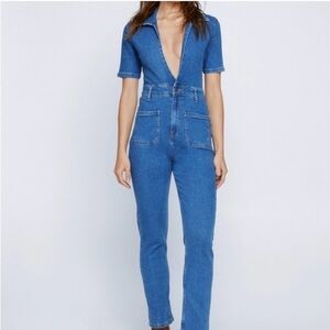Nasty Gal 70s Denim Boiler Jumpsuit
